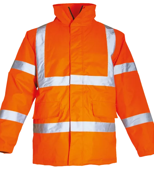 PARKA HAUTE VISIBILITÉ ORANGE COUPE VENT LMA MODÈLE ÉVIDENCE