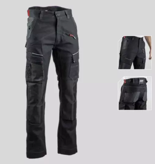 PANTALON LMA STRETCH BICOLOREAVEC POCHES GRENOUILLERES MODELE CORTEX